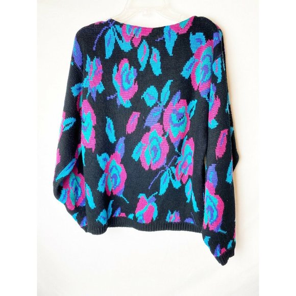 Country Craft Vintage Floral Bright Sweater M/L - Picture 2 of 11